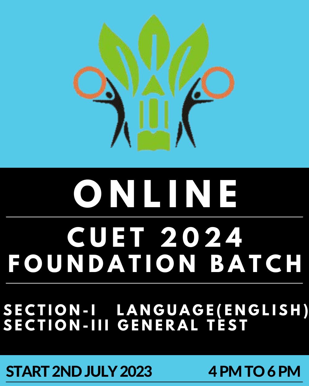 CUET 2024 Foundation Batch General Test+Language Live Batch By  Career Leaders