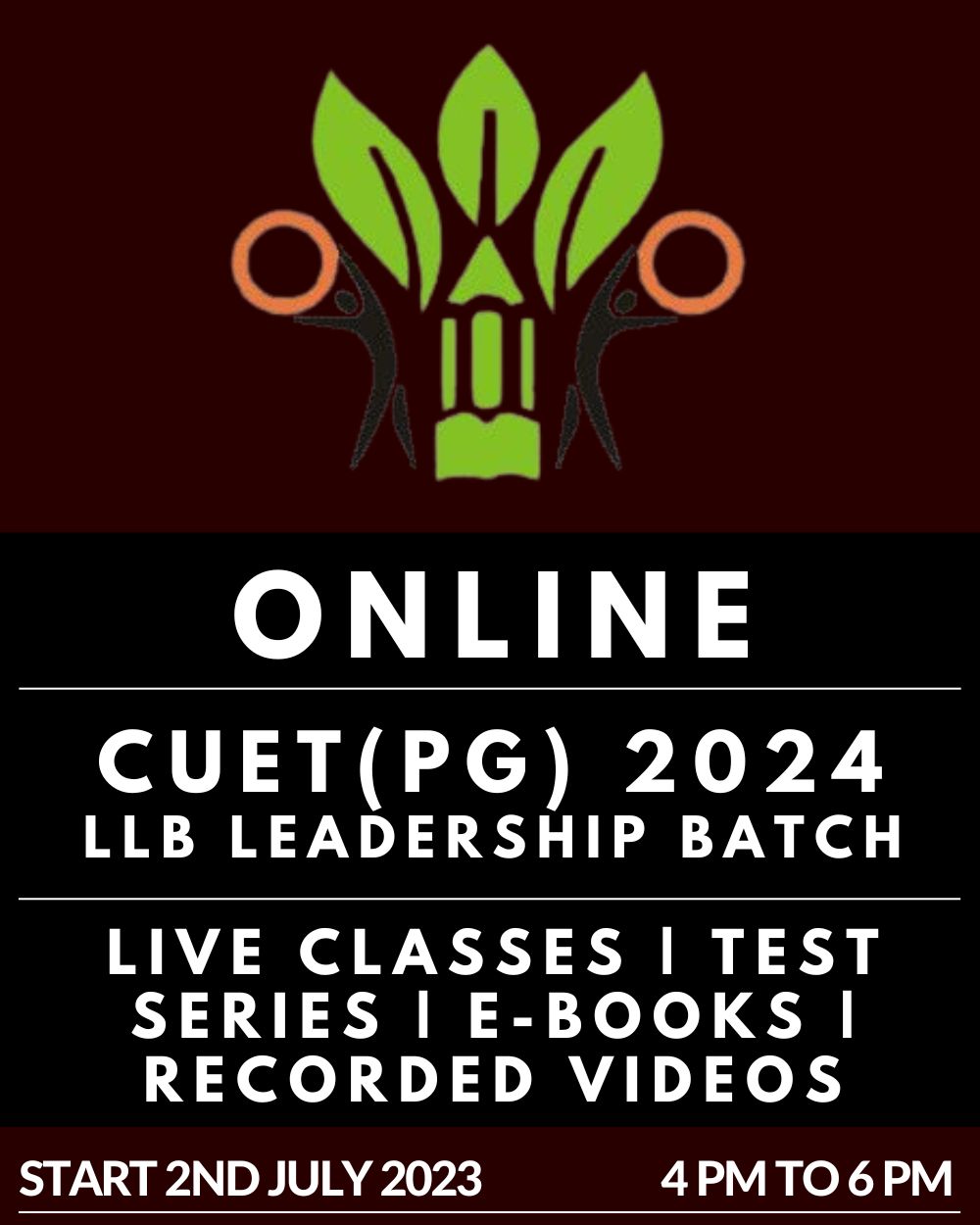 CUET PG 2024 LLB Leadership Batch Live Classes Test Series EBooks Recorded Videos By Career Leaders