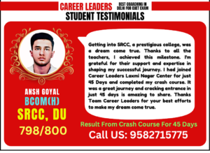 Best CUET BCom Honors Coaching in Anand Vihar, Delhi
