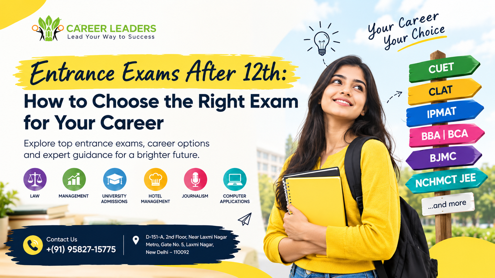 Entrance exams after 12th career guidance by Career Leaders